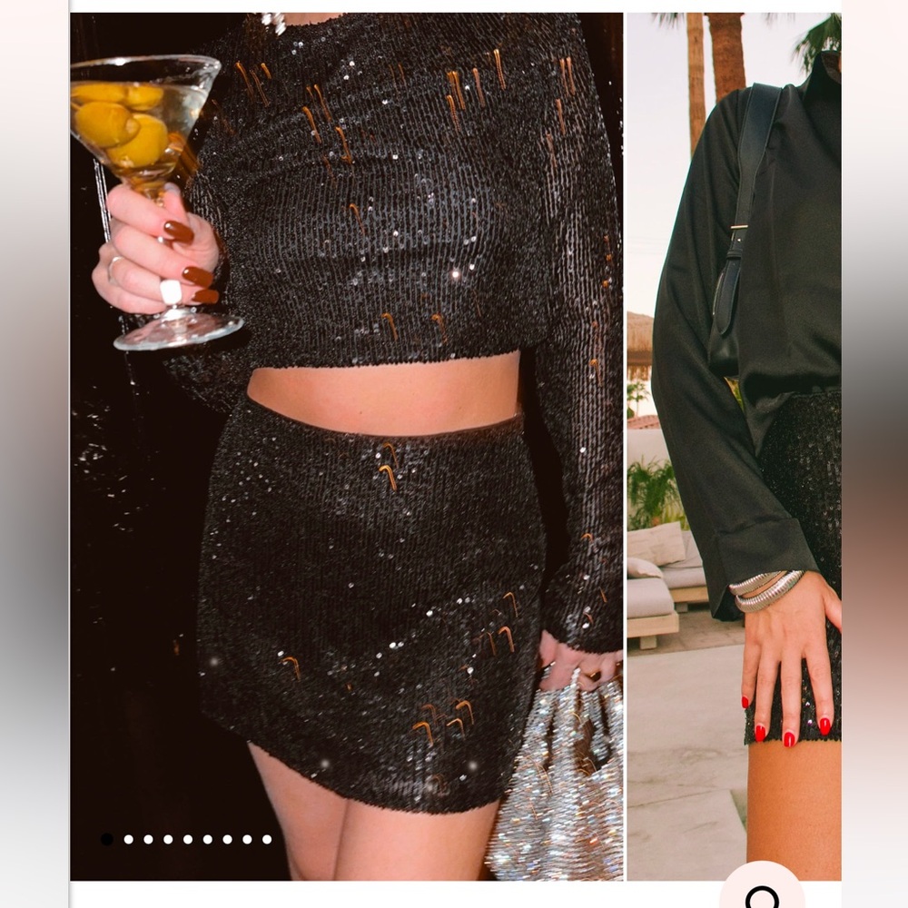 Show Me Your Mumu All Night Skort in Midnight Glitz Sequins